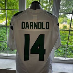 NFL Sam Darnold Jet’s Jersey 14, White and Green Jersey Classic Design